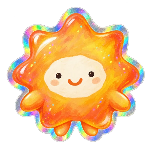 Sunset Orange aura sticker